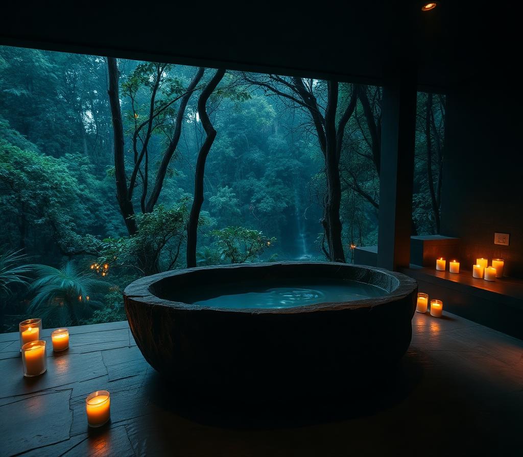 Stone soaking tub